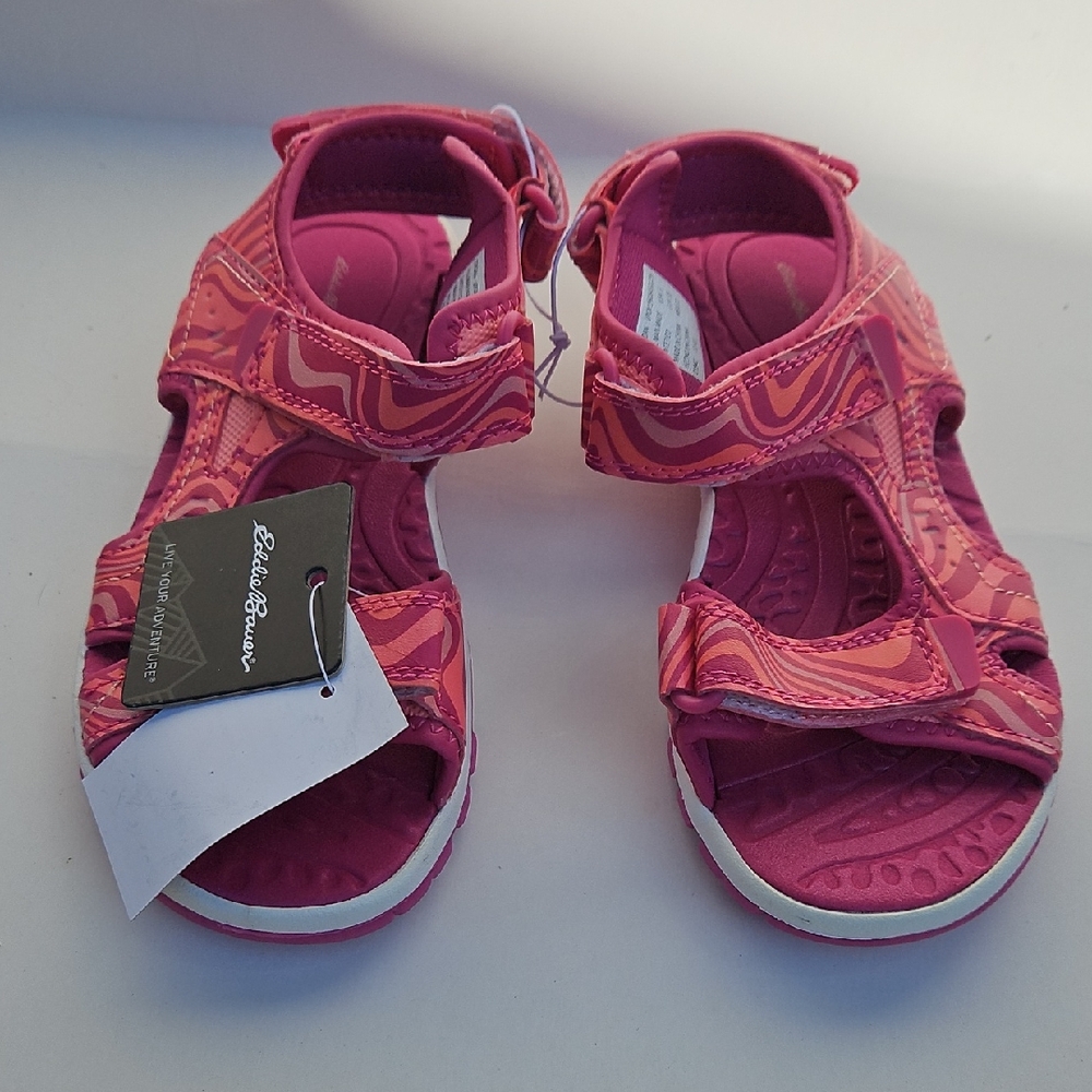 Eddie Bauer Pink Sandals Zigzag Pattern